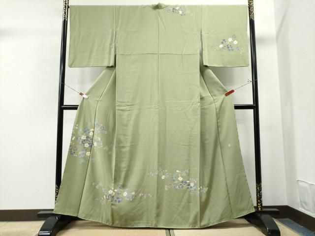 平和屋着物●訪問着　友禅　作家物　枝花文　正絹　逸品　CAAS7111yc 平和屋着物○訪問着 友禅 作家物 枝花文 正絹 逸品 CAAS7111yc - メルカリ