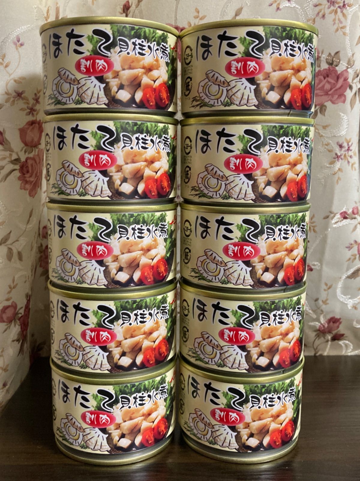 135g×10缶　北海道　割肉　ほたて貝柱水煮　ストー缶詰　帆立-