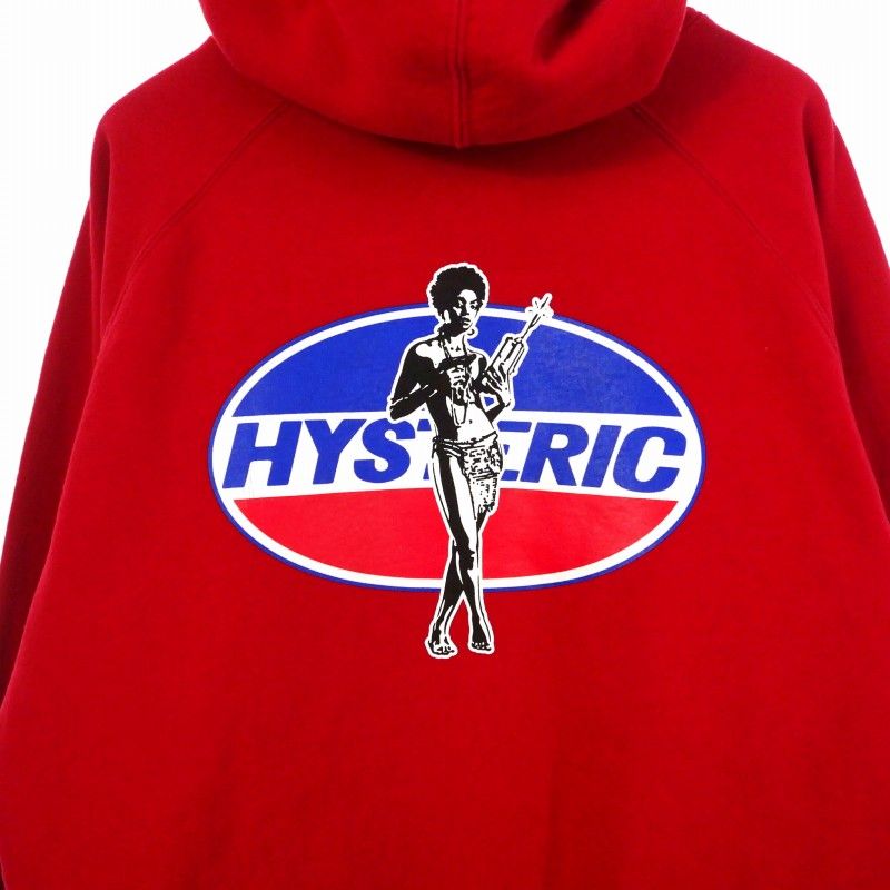 SUPREME HYSTERIC GLAMOUR パーカー Lレッド Supreme Hysteric Glamour Patches Zip Up Sweatshirt Red Men's