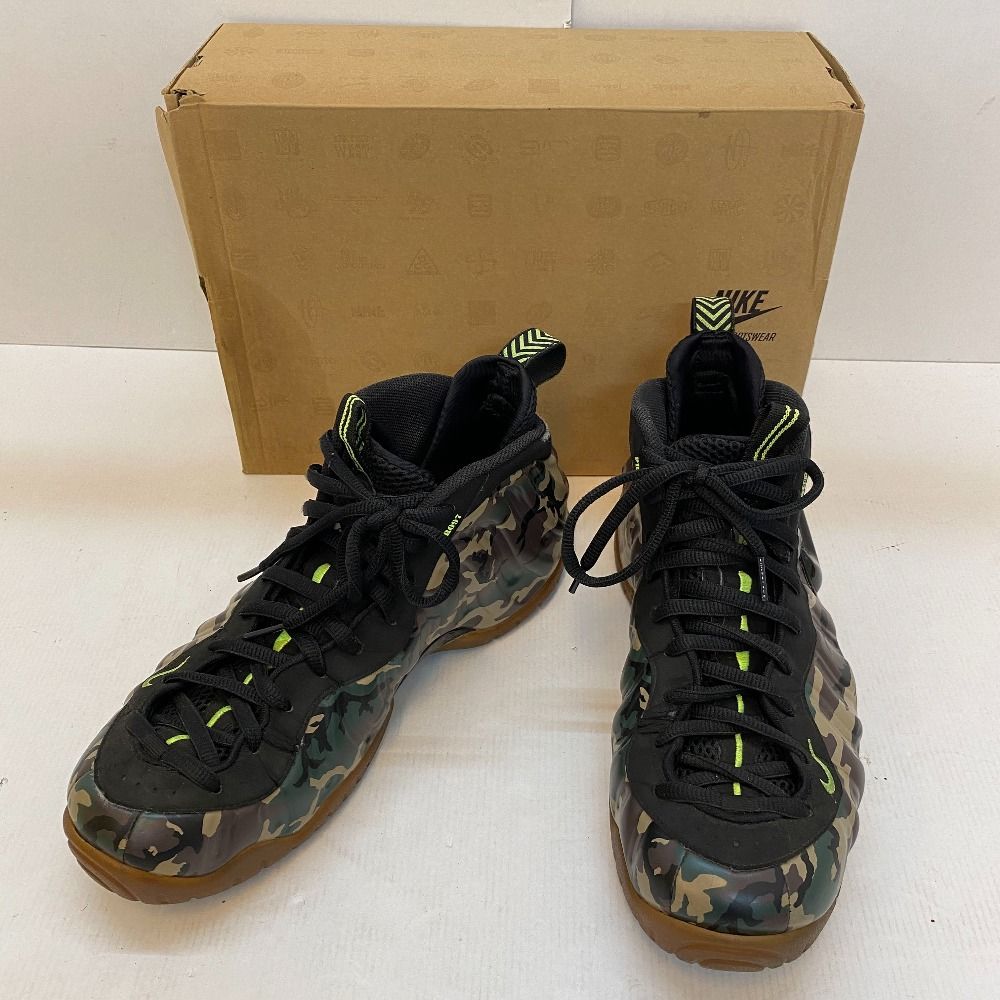 03w06584 NIKE AIR FOAMPOSITE PRO PRM LE ナイキ エアフォーム ポジット プロ プレミアム カモフラ フォレスト/ ブラック-ボルト 587547-300 スニーカー サイズ28.5cm - メルカリ