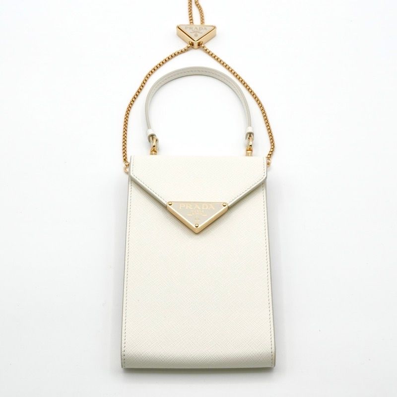プラダ PRADA 携帯・スマホアクセサリー ホワイト ゴールド  