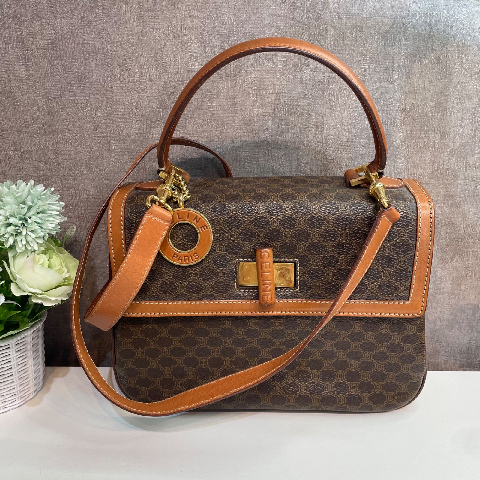 CELINE（セリーヌ）ハンチング CM120　マカダム柄　頭囲52cm CELINE（セリーヌ）ハンチング CM120 マカダム柄 頭囲52cm