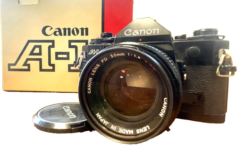 Canon キヤノン A 1 FD 50mm F1.4 S.S.C Black フィルムカメラ 動作 済み