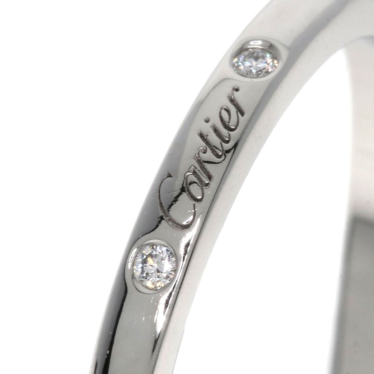 美品 pt950 カルティエ リング 47 ダイヤモンド バレリーナ カーブ カルティエ バレリーナ ダイヤ リング 指輪 PT950 4 6 0 22CT