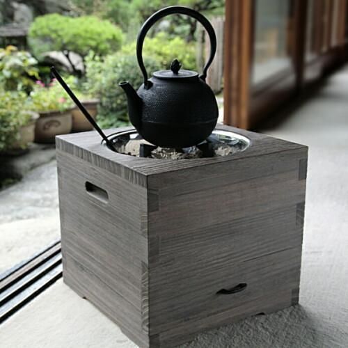 箱の桐火鉢 ＋火鉢道具セット