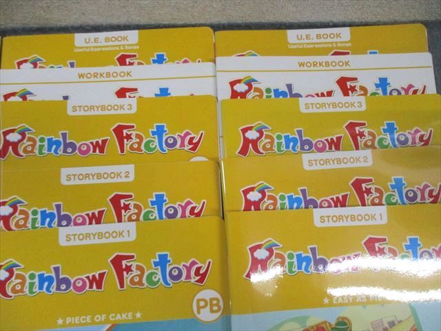 ECCジュニア Rainbow Factory STORY/WORK/U.EBOOKなど EASY AS PIE/PIECE OF CAKE PB 計10冊 CD4枚/DVD1枚付 110L4D ECCジュニア Rainbow Factory STORY/WORK/U.EBOOKなど EASY AS