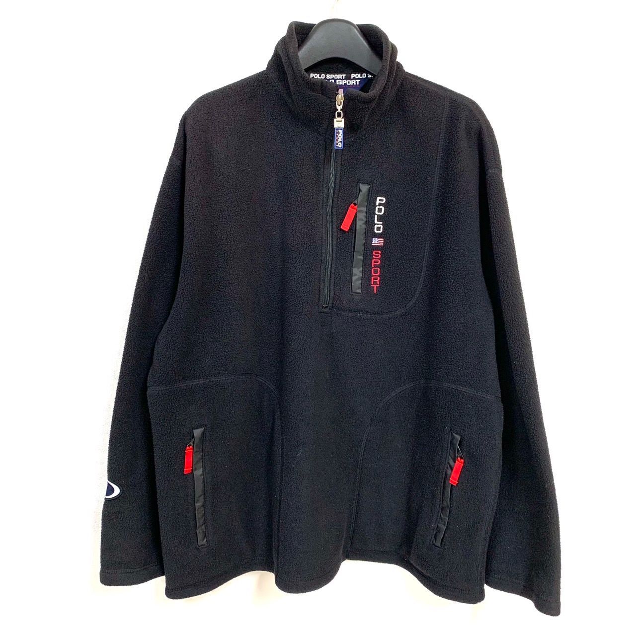 POLO SPORT】ポロスポーツ/ハーフジップフリース/L/ブラック/90