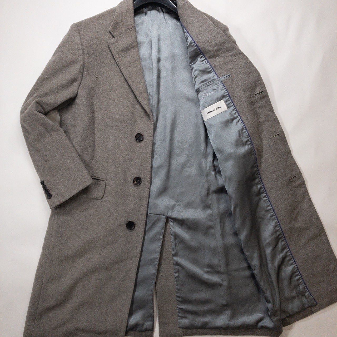 ミラショーングレー チェスターコート ウール100% サイズ46