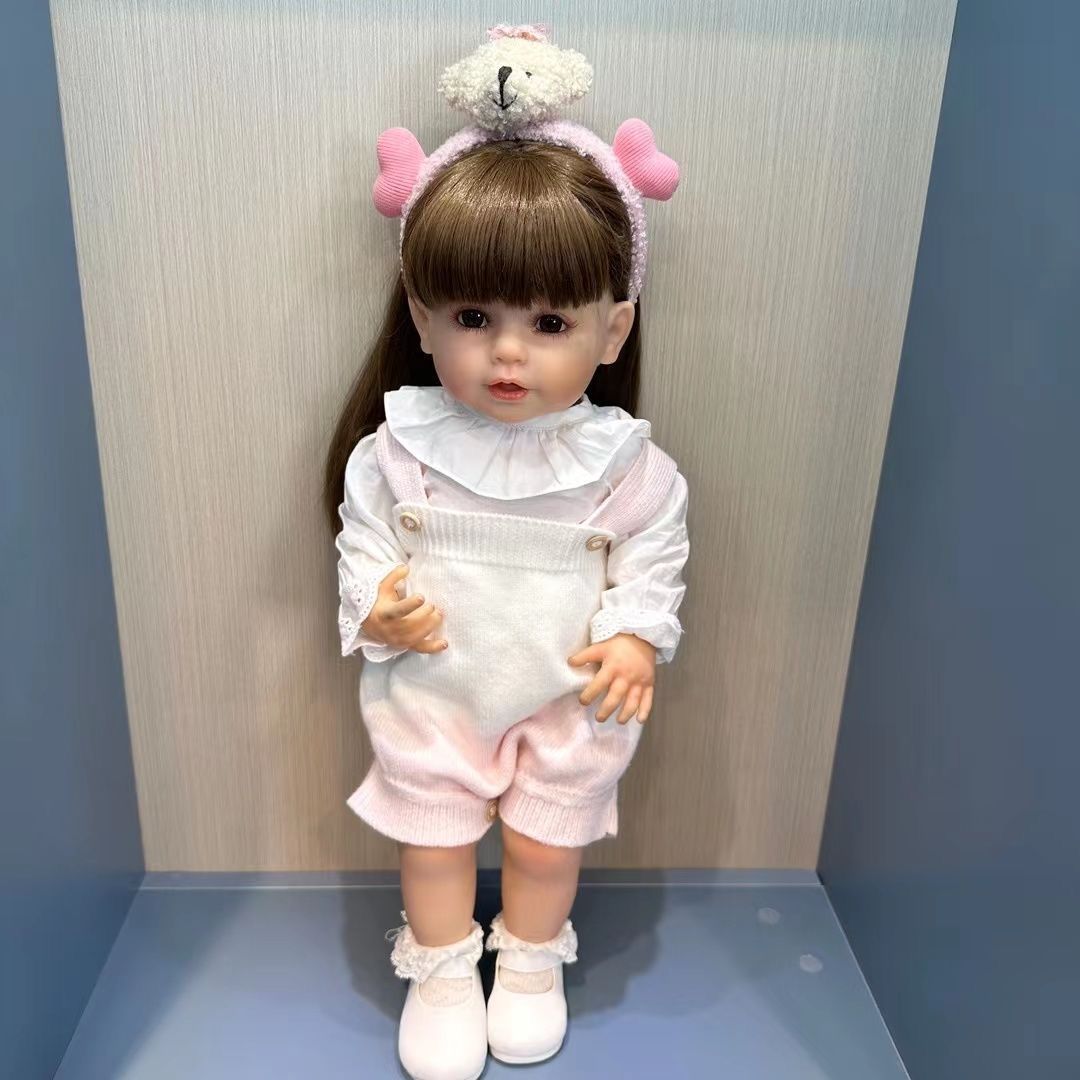 人形 赤ちゃん 人形 Reborn Doll 55cm 赤ちゃんリボーンドールデビュー フルシリコンドール ビニールリアル シリコンリボーンベビードールベビードール 赤ちゃん人形女の子プリンセス服手作りのクリスマスの誕生日プレゼント 最高な贈り物でしょう r9