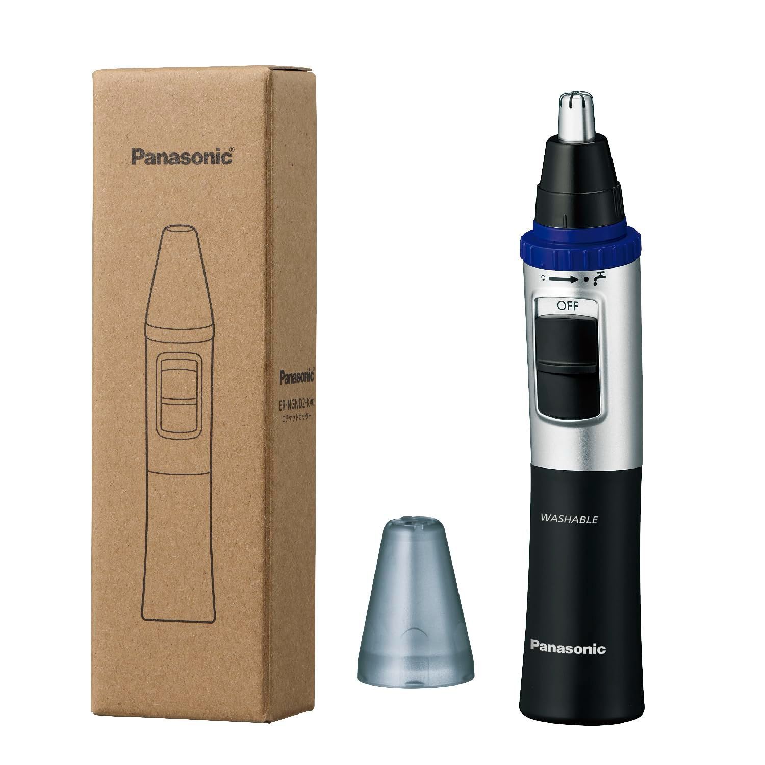 【人気商品】，【特価商品】，【特価】乾電池式 鼻毛カッター エチケットカッター メンズ 眉毛 【2024年発売/乾電池式】パナソニック ヒゲ 水洗い ER-NGND2-K