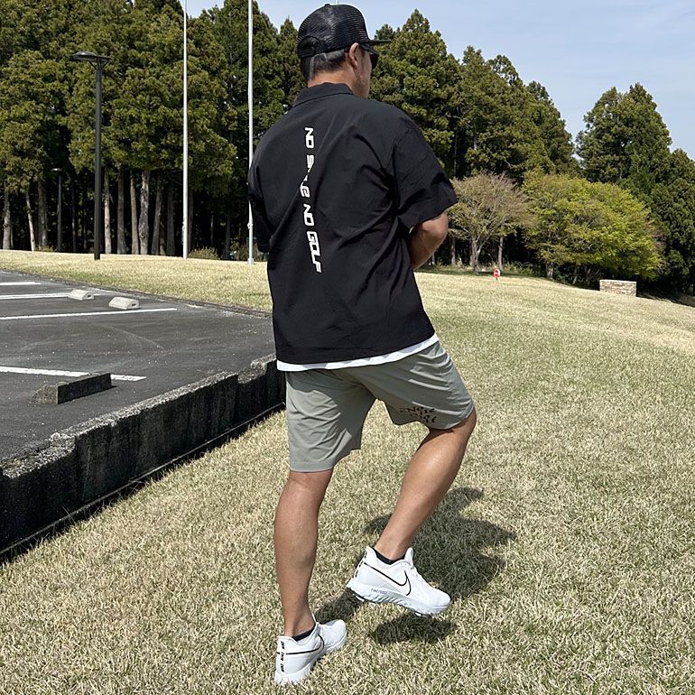 新品【COMONGOLF/コモンゴルフ】ビッグシルエット半袖ハーフZIP