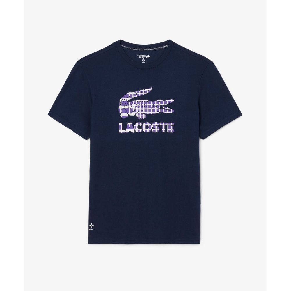 ラコステ LACOSTE テニスウェア メンズ ダニール メドベージェフ ラケットレイヤードグラフィックプリントTシャツ TH 4769 99 166 2025 FW タオルキャンペーン対象
