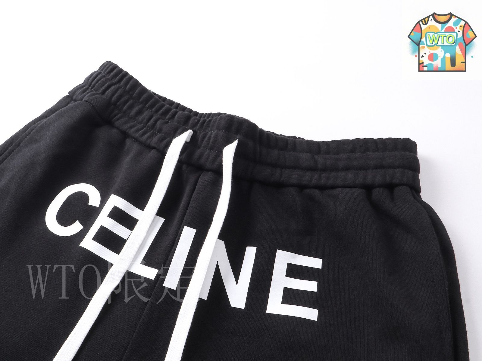 今日特価】Celine New Classic Letter コットンショーツ-1