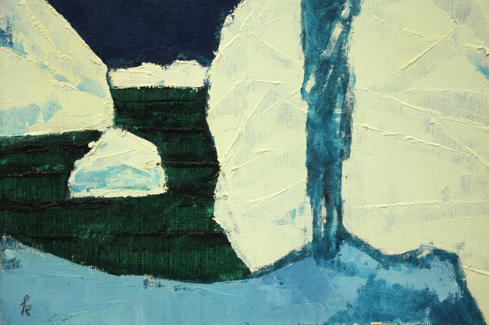 国松登「氷人」 油絵・油彩画 絵画 国松登 「氷人」 油絵・油彩画 絵画 - メルカリ