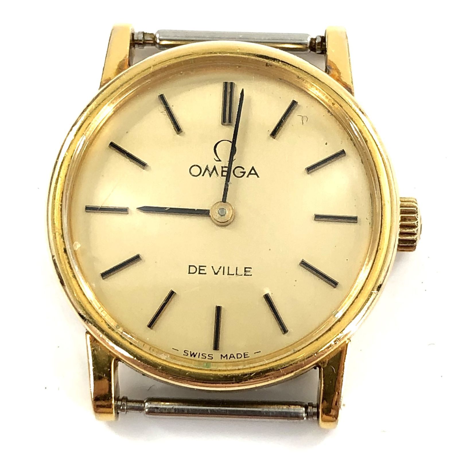 OMEGA オメガ DeVille デヴィル 手巻き/SS ゴールド文字盤 レディース