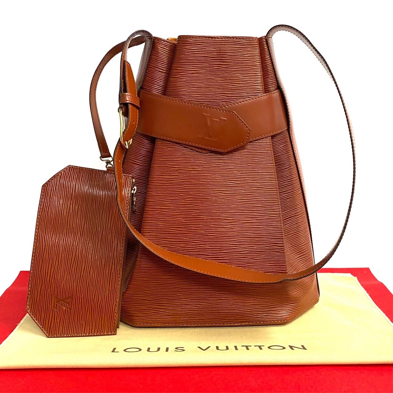極 美品 ポーチ付 LOUIS VUITTON ルイヴィトン サックデポール GM エピ 