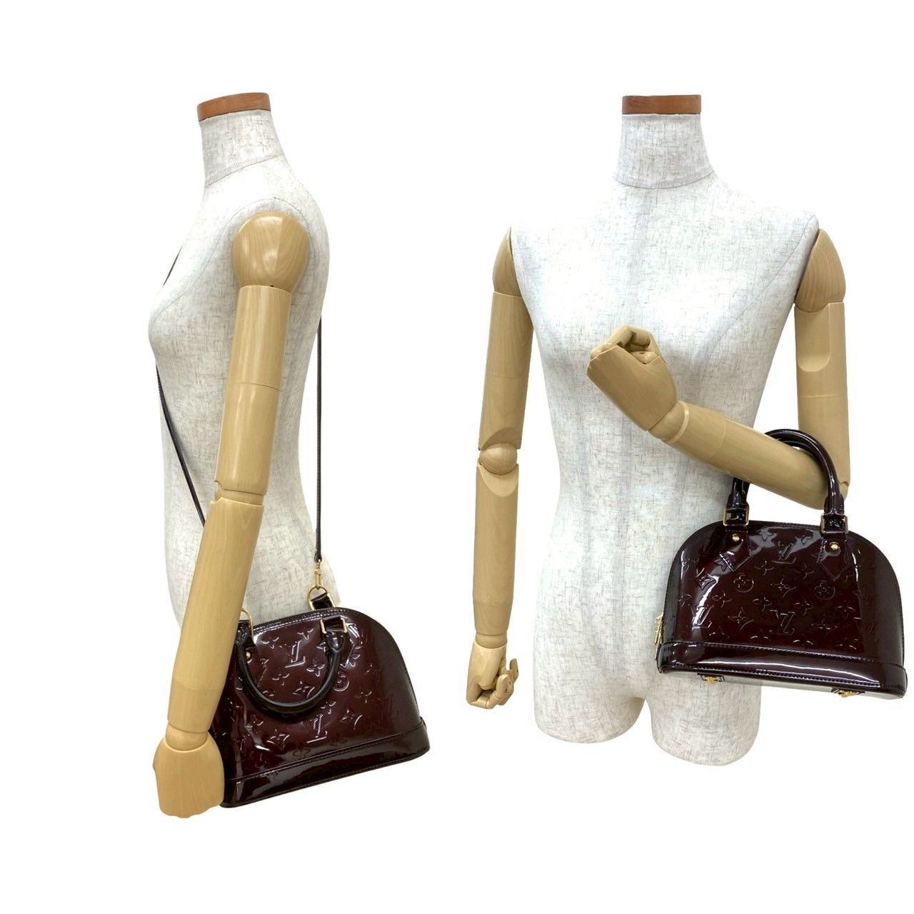 極 美品 LOUIS VUITTON ルイヴィトン アルマ BB モノグラム ヴェルニ