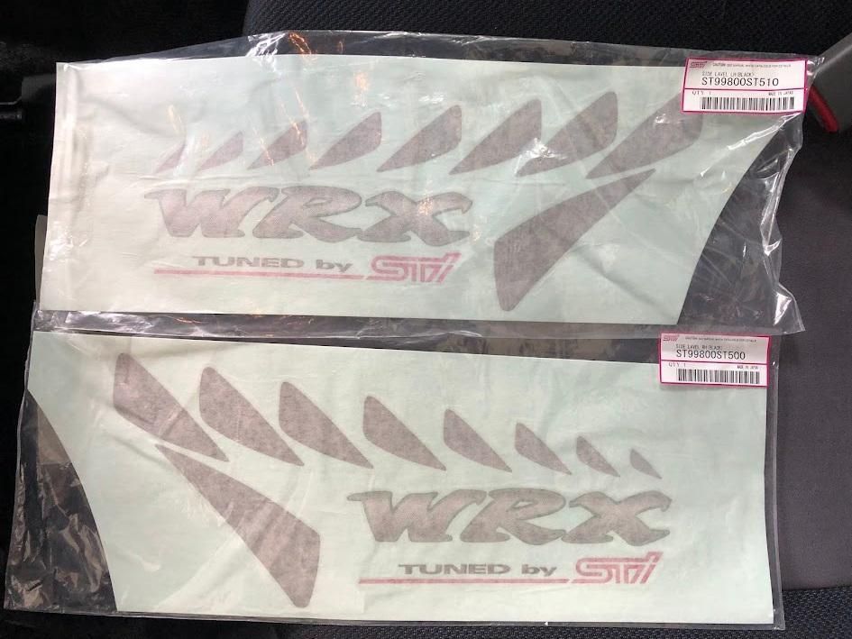 スバル SUBARU 純正 インプレッサ GC8 WRX STI リア サイド フェンダー デカール ステッカー セット パーツ エンジン タイヤ バンパー 検索 マフラー