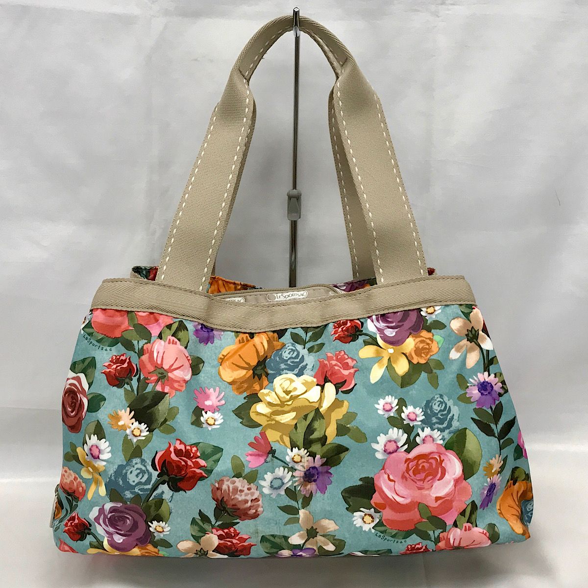 美品』 レスポートサック 花柄ボストンバッグ トートバッグ ナイロン 