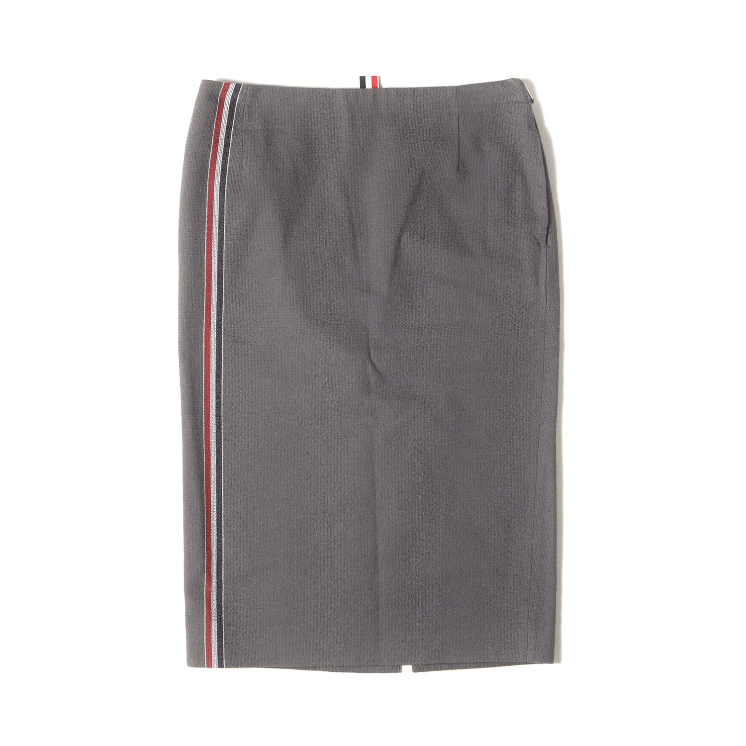 THOM BROWNE トムブラウン スカート グレー サイズ:38 | トリコロール 