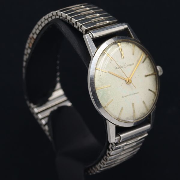 Seiko Crown 手巻き腕時計 シルバー文字盤 JA-0506| セイコー クラウン シルバーダイヤル 2色アラビア