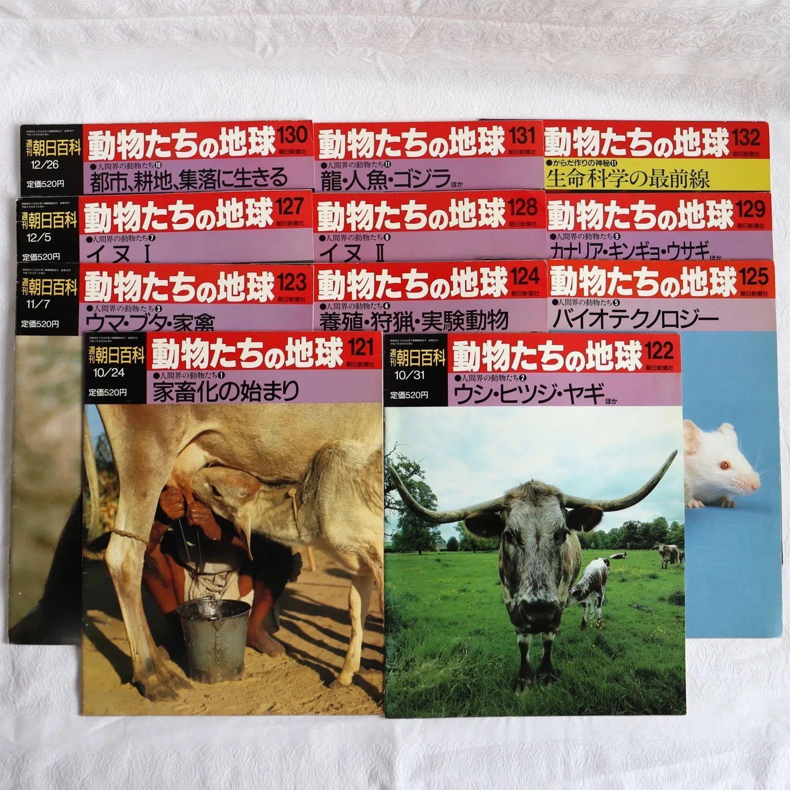 朝日世界動物百科 全13巻 セット 週刊朝日百科 動物たちの地球 第13巻 人間界の動物たち 121~132