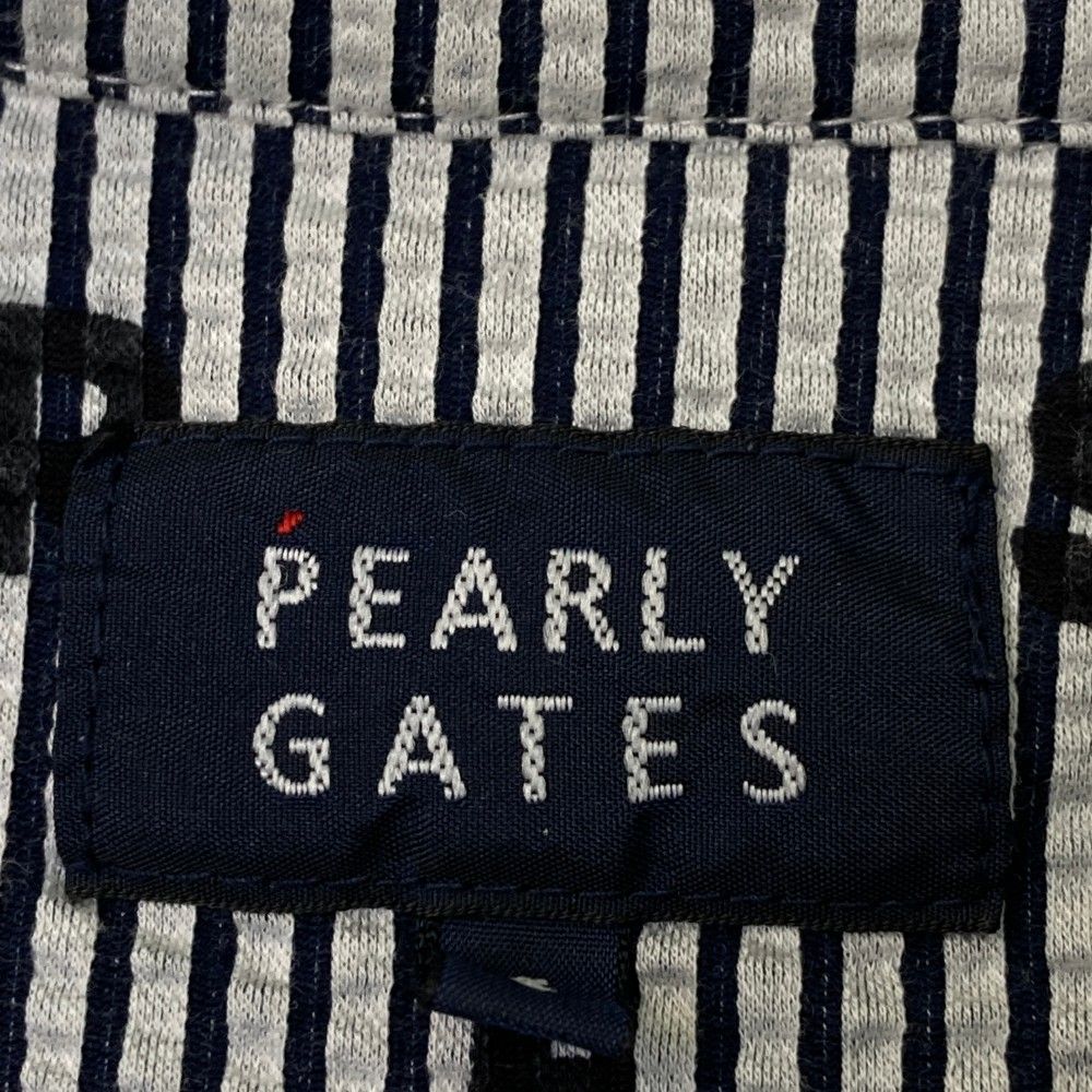 サイズ：5 PEARLY GATES パーリーゲイツ  半袖ポロシャツ ボーダー柄 ネイビー系 [240101357567] ゴルフウェア メンズ ストスト PEARLY GATES パーリーゲイツ ゴルフ 20AW半袖 ポロシャツ 053
