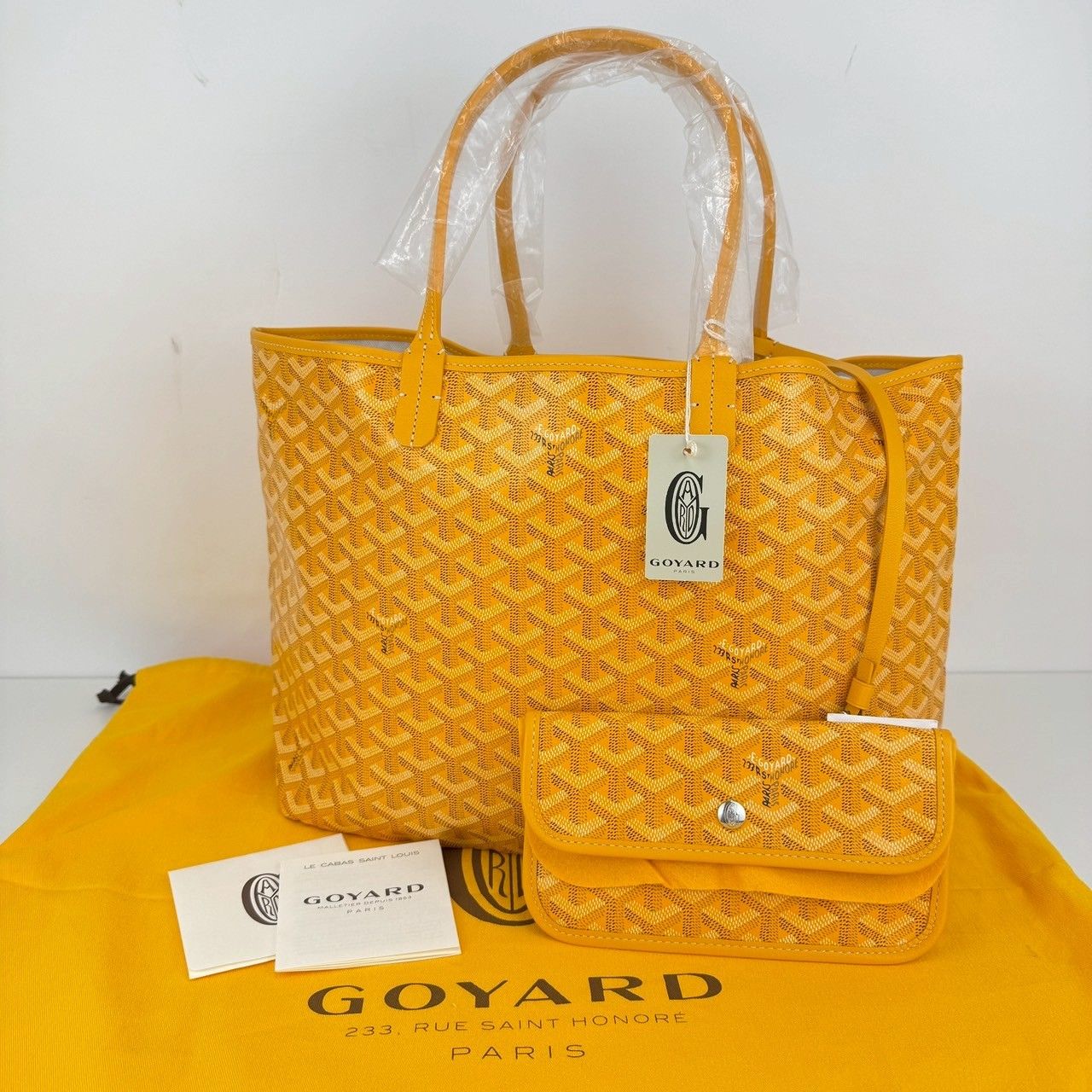 GOYARD サンルイPM イエロー ? 【キャラクター】 PVC・レザー 
