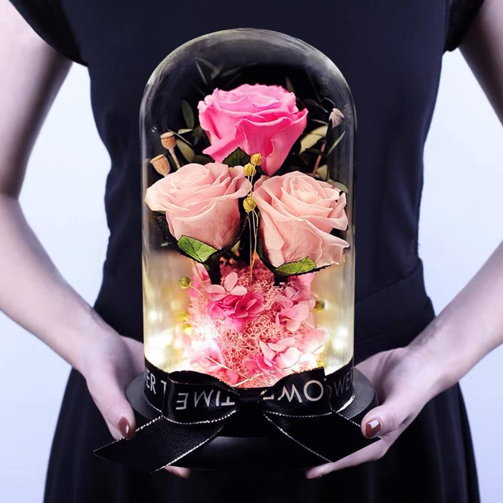 YKFN ガラスポット プリザーブドフラワー 　 　ドライフラワー ガラスポット YKFN ドライフラワー プリザーブドフラワー プリザーブド