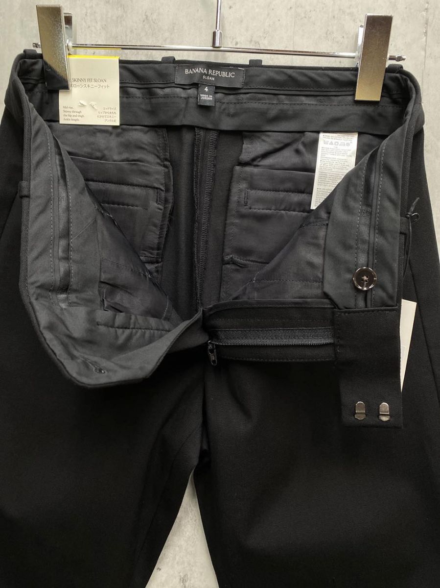 BANANA REPUBLIC バナナリパブリック スキニー スローン パンツ size4 11号 |ブラック ◎レディース