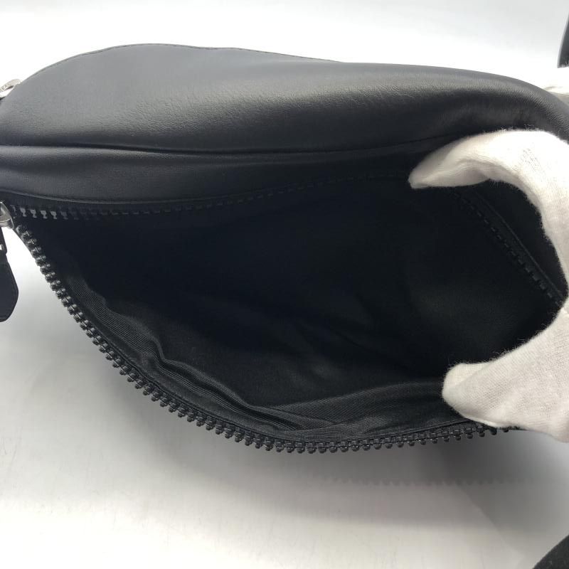 中古】COACH レザーウエストポーチ ブラック C2716 コーチ[17
