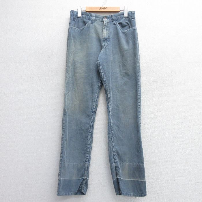 W32/古着 リーバイス Levis コーデュロイ パンツ メンズ 80s タロン 紺 ネイビー 24nov07 中古 ボトムス ロング
