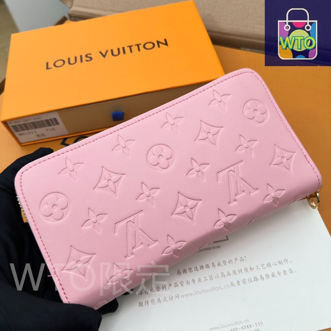 LVルイ・ヴィトン/財布はパッドMonogramエンボス模様の小羊の皮