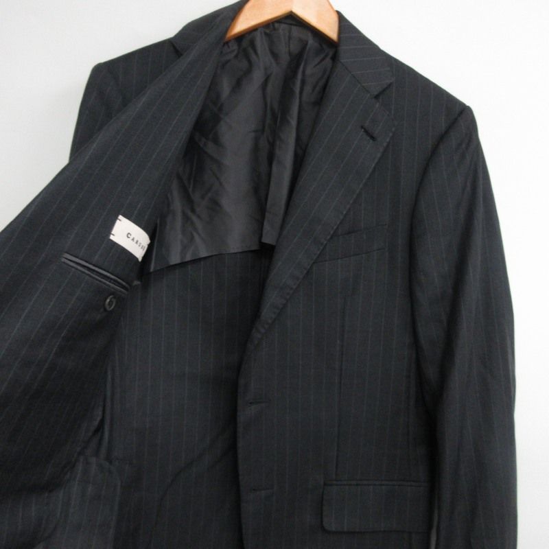 カルーゾ CARUSO 美品 super130 シングル スーツ セットアップ カルーゾ CARUSO 美品 super130 シングル スーツ セットアップ