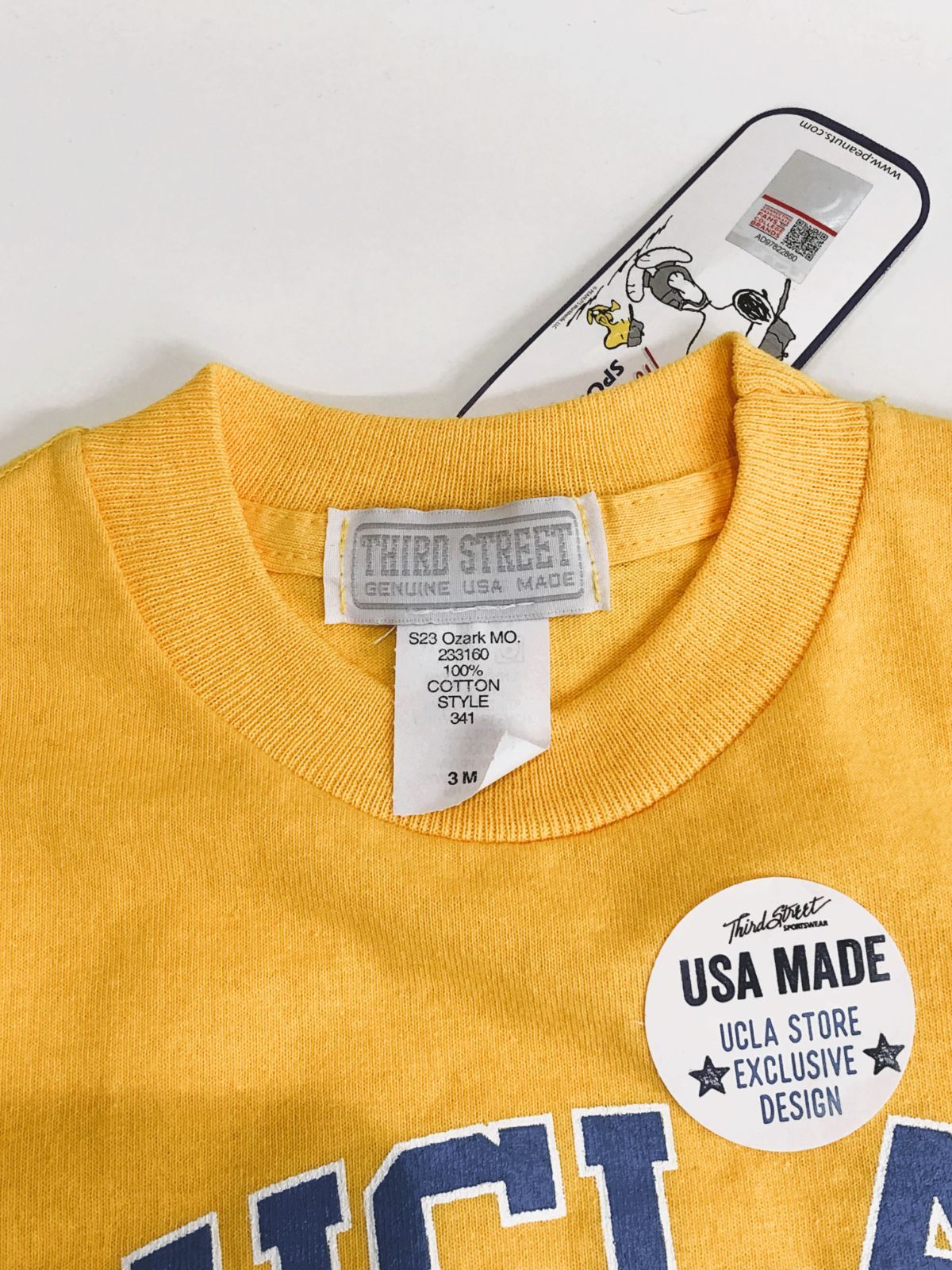  UCLA x Snoopyコラボ ベビーTシャツ セット 3 Mサイズ 約50 cm Ｔシャツ カットソー トップス