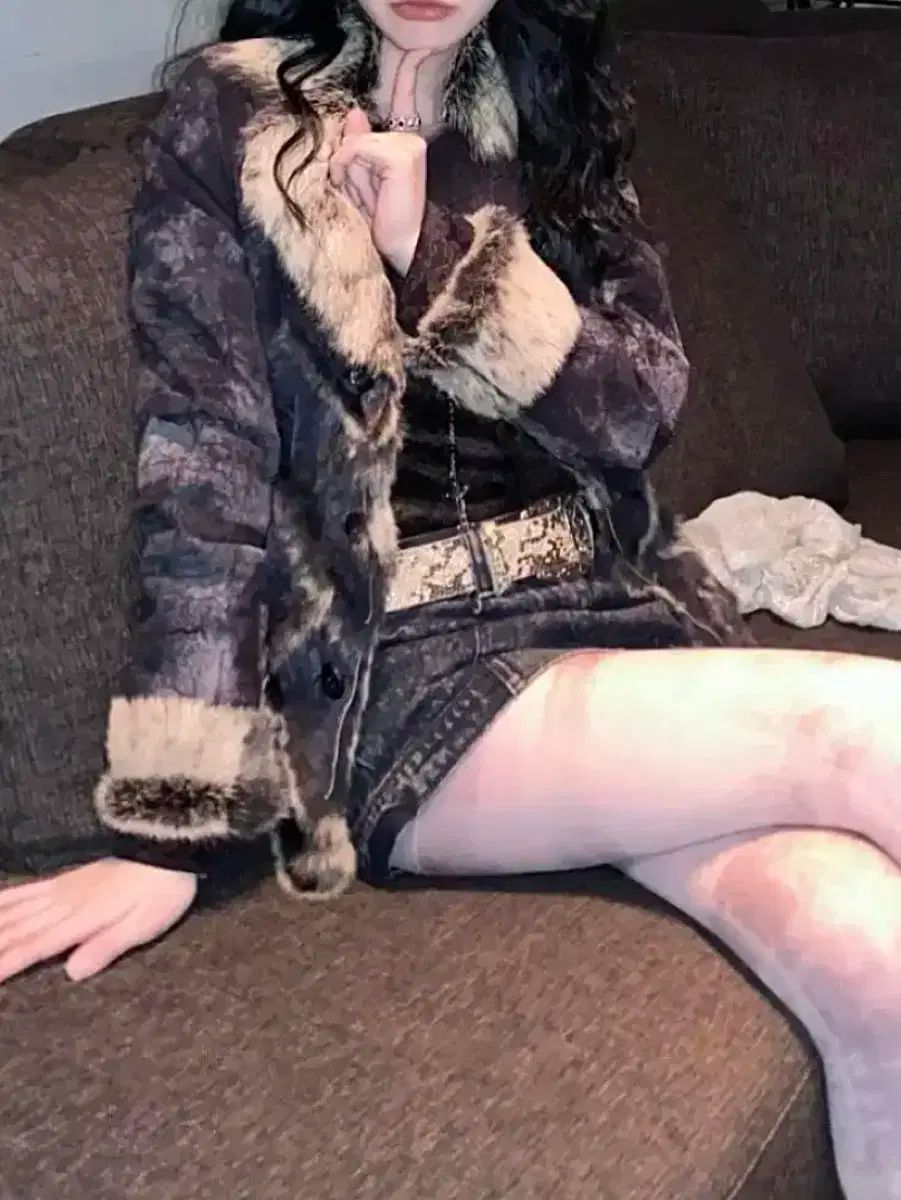 充実の品揃え！ ヴィンテージ ファー ムートン ジャケット ソフトな