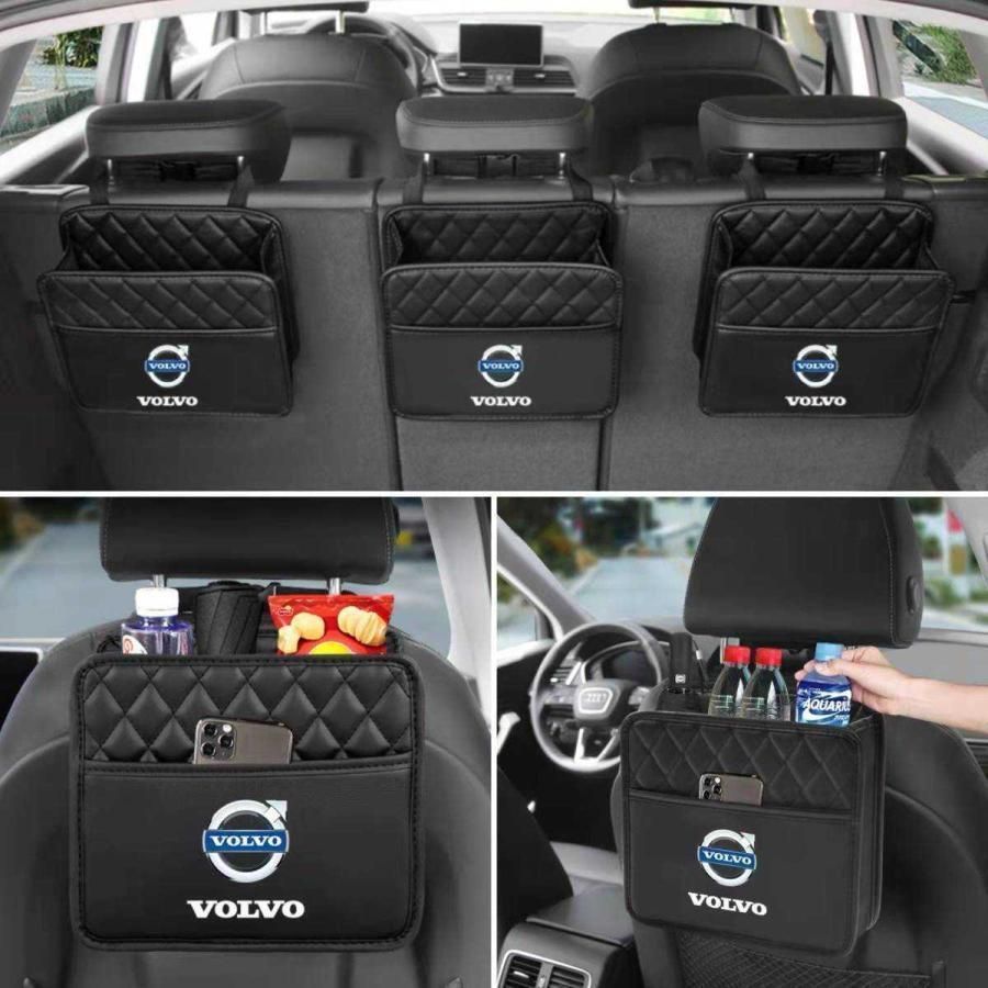 新品！ボルボ VOLVO 収納ポケット シートバックポケット ゴミ箱 小物入 2個セット 全車種対応 S60 S90 XC90 V40 V60 V70 XC40 XC60 S80 V90