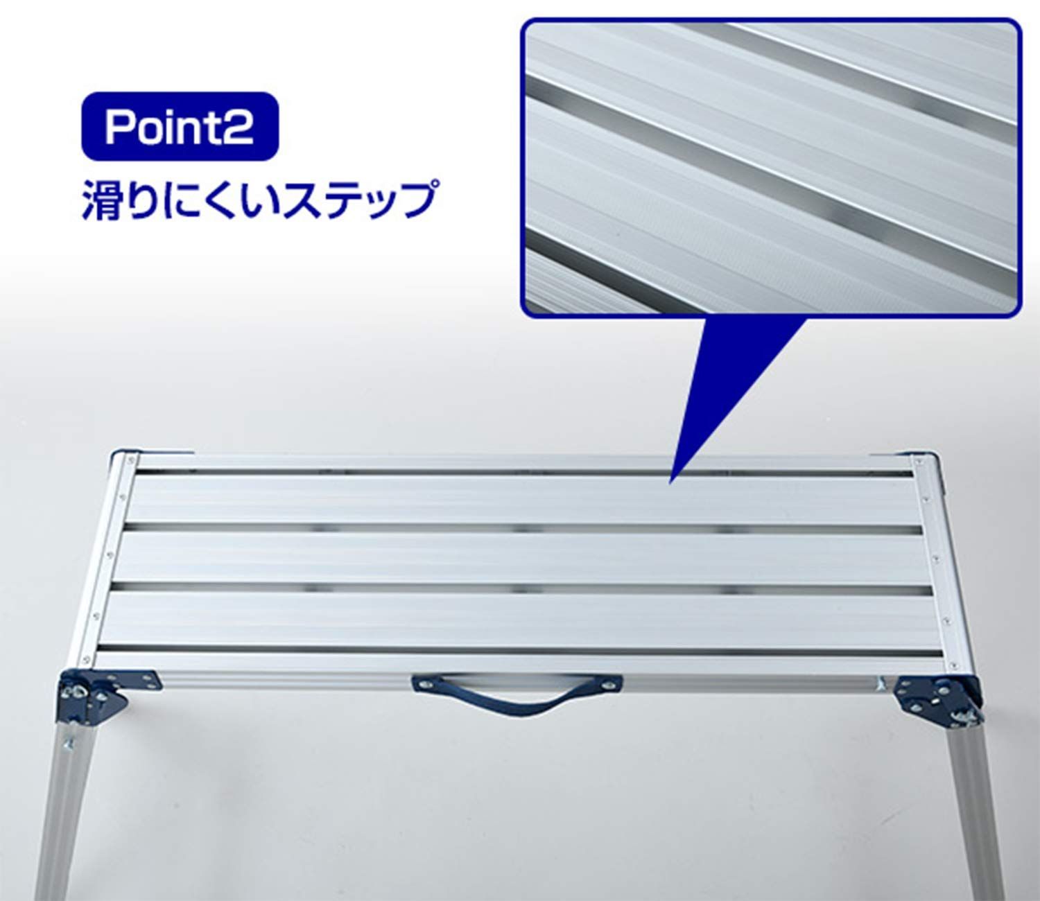 新着商品 アルミ製踏み台3段 脚立 山善 洗車台 幅182×奥行62.5×高さ86cm 耐荷重100kg 天板幅128.5cm KA-EW100H HRDEVELOPMENT_JP