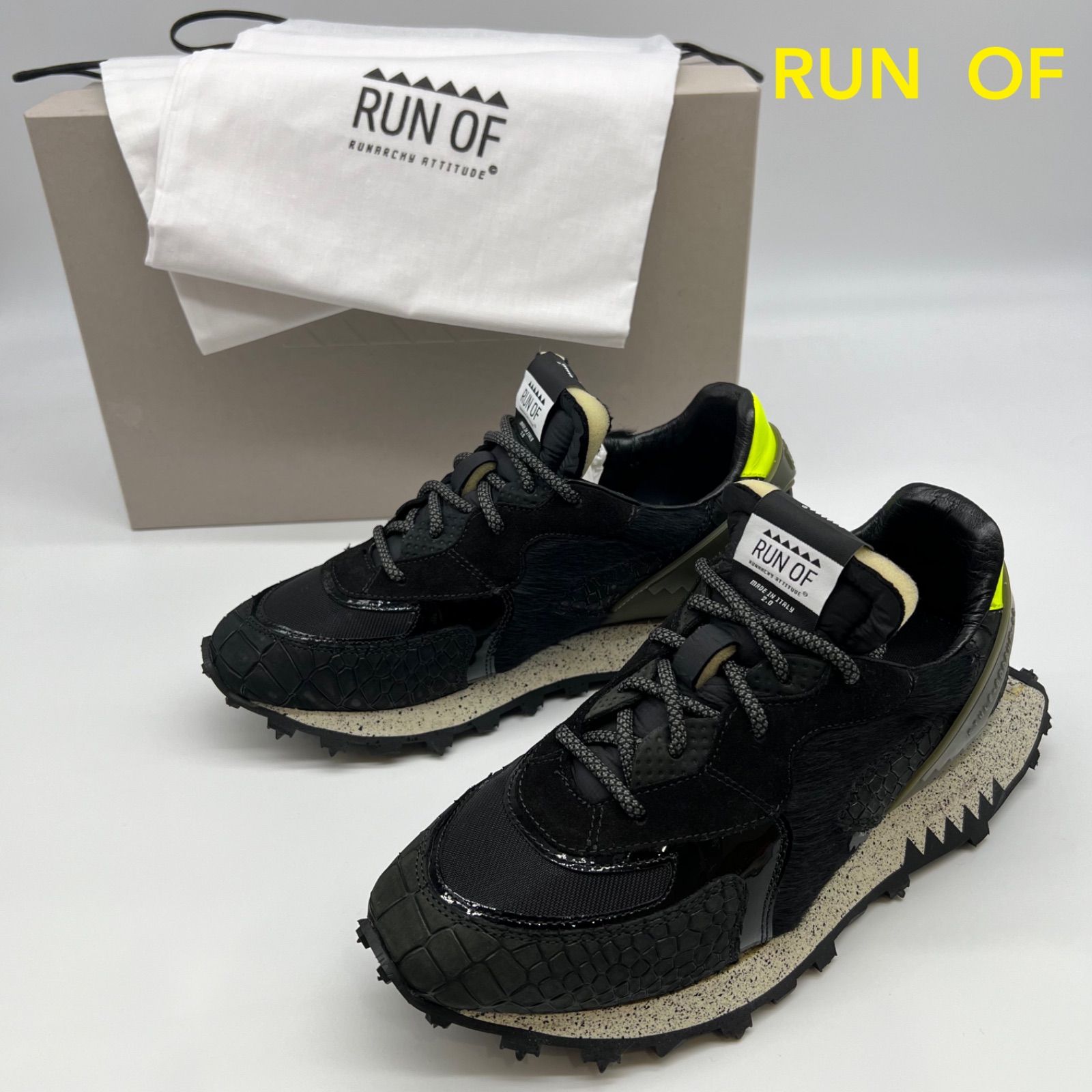 RUN OF ランオブ スニーカー　BLACK  MAMBA   39サイズ