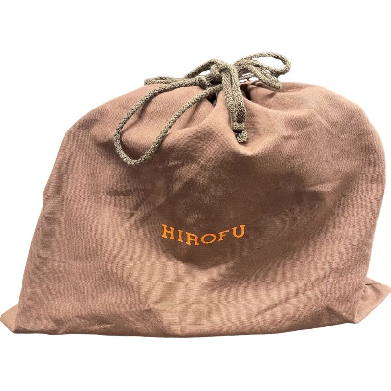 HIROFU ヒロフ ハンドバッグ ハンドル編み込み ベージュ レザー