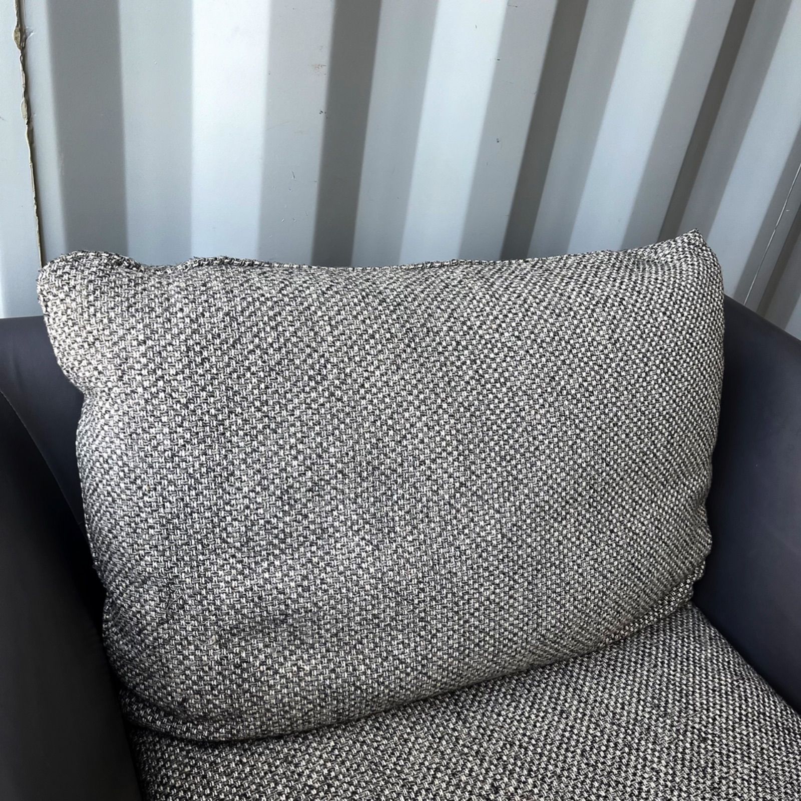 取付無料！アルフレックス Aソファ 本革チャコールグレーファブリック