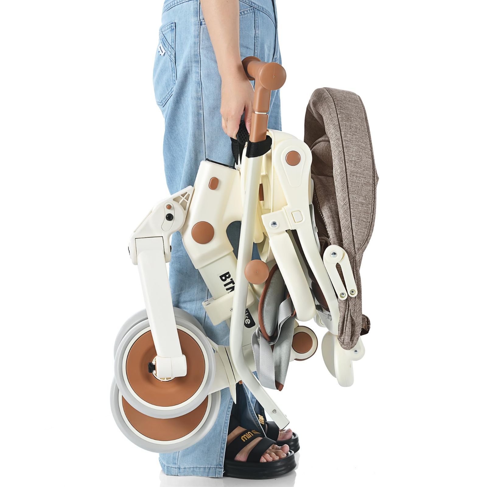 自転車 おもちゃ かじとり 乗用玩具 ランニングバイク 幼児用 おしゃれ 軽量 安全ベルト キッズバイク 7WAY コンパクト 7in1 安心 手押し 赤ちゃん 子供用三輪車 クリスマス OSJ ベージュ BRIGHTFACE_UK