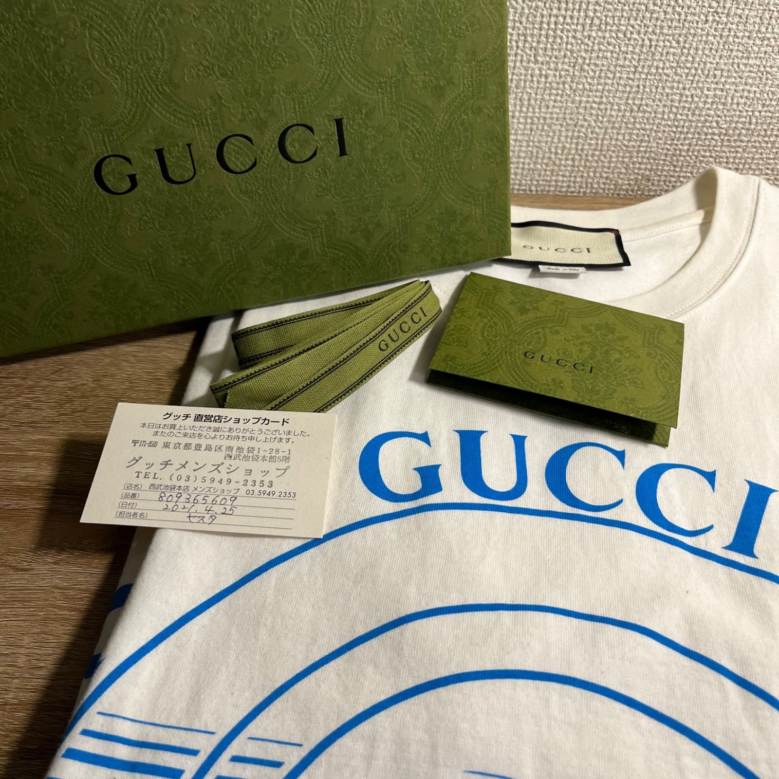 箱・紙袋あり】GUCCI Tシャツ 白 ロゴT 付属品あり - MaKKi - メルカリ