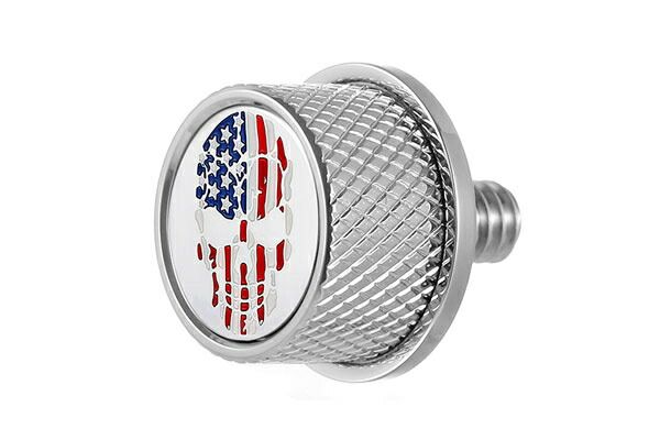ステンレス シート スクリュー COLORED AMERICAN FLAG SKULL