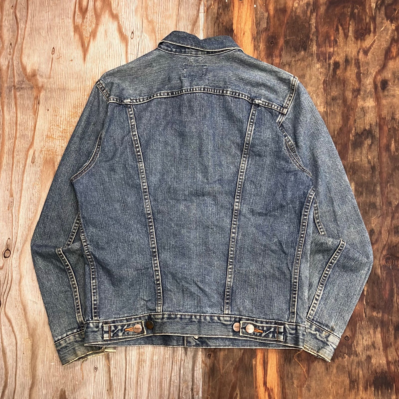 【名品図鑑】ラングラー デニムジャケット 90s 復刻 L 黒タグ インディゴ Wrangler ラングラー 黒タグ 復刻 M4974 デニム ジャケット インディゴ