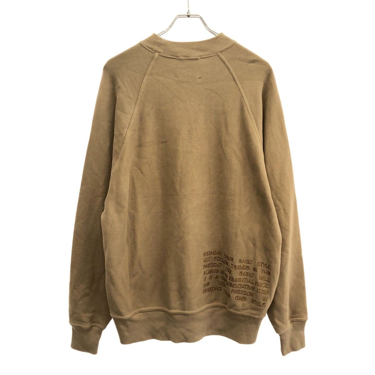 アンスクリア 21 AW Zero Loop High Neck PO ハイネックスウェットトレーナー I AW-BC 12 ブラウン系 M