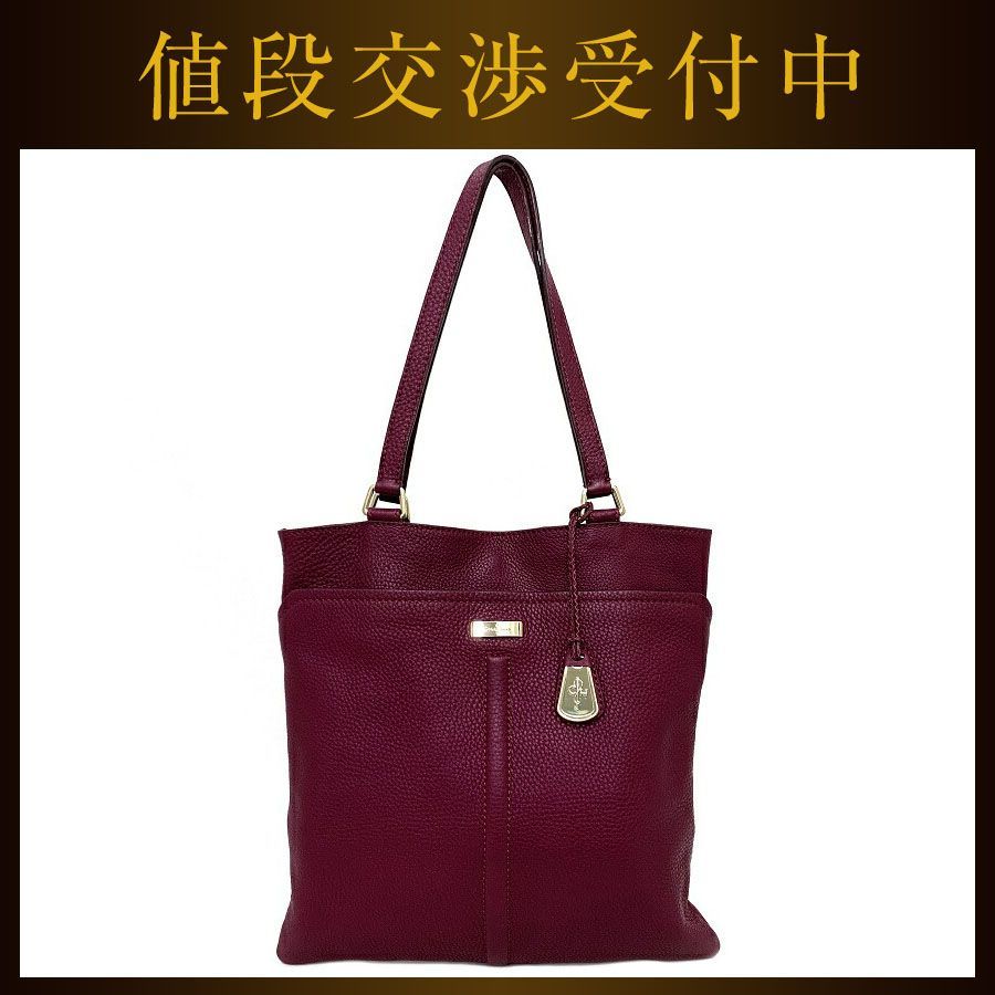 コールハーン トートバッグ ワインレッド 美品 レザー 中古 COLE