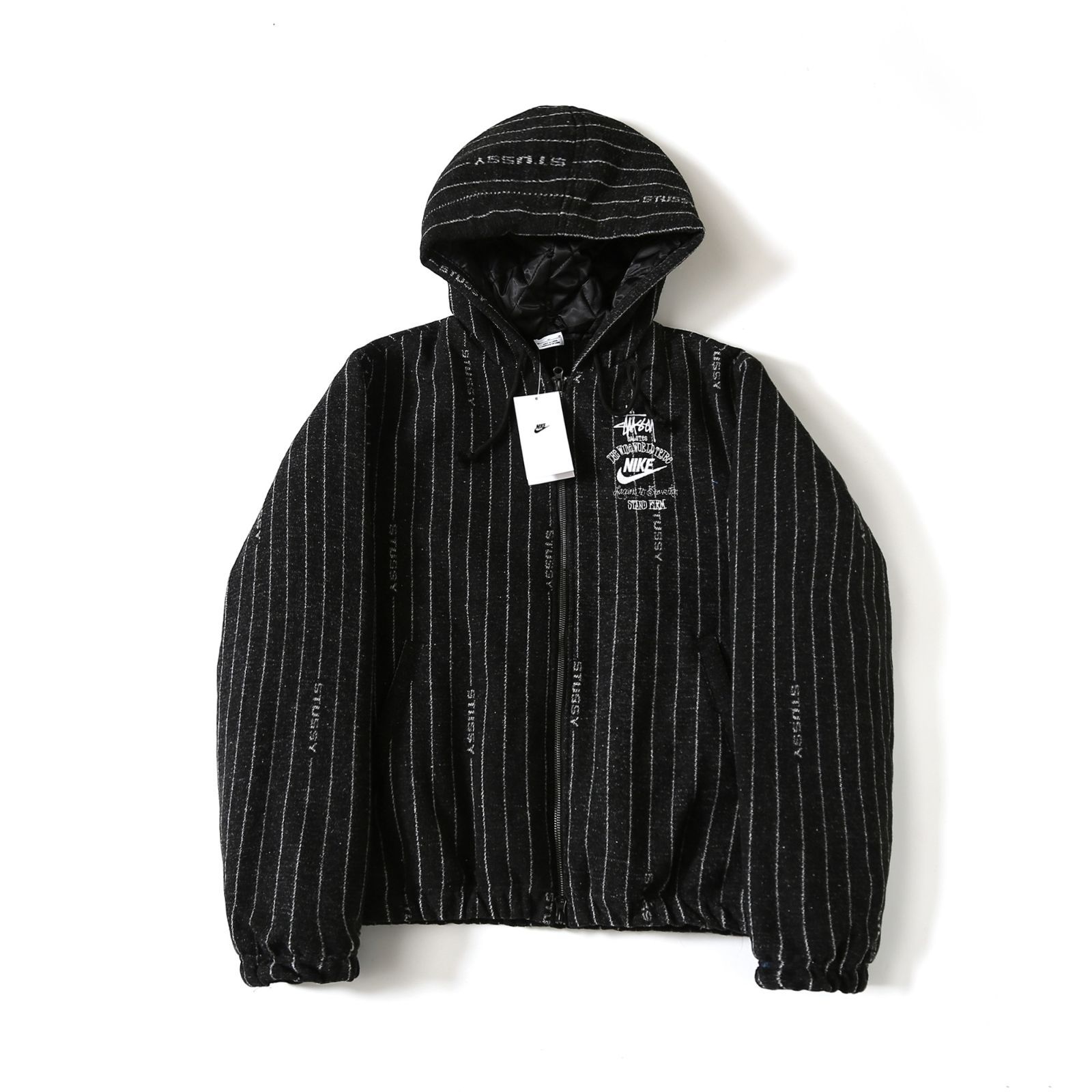 Nike x Stussy Striped  Wool Jacket  サイズ L