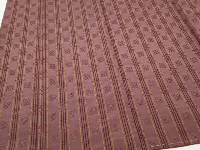 平和屋着物○上質な紬 花織 吉祥間道 正絹 逸品 未使用 CAAS8420vf  