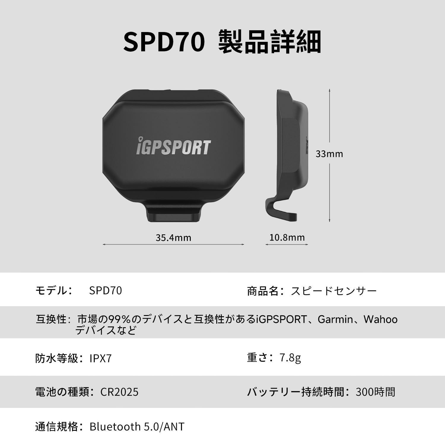 ケイデンススピードセンサー＆パワーメーター対応 Bluetooth5.0-ANT